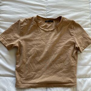 Zara Women's Tan Crop Top